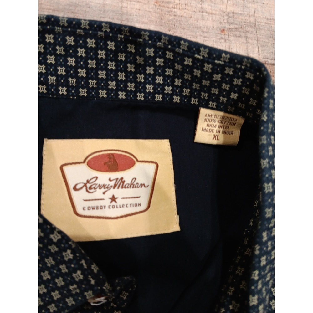 Larry Mahan Cowboy Collection Button Up Sz XL Tooth Pockets Rare 2646 - Picture 2 of 13